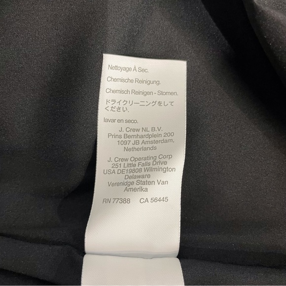 J CREW COLLECTION Full-Length Wide-Leg Tuxedo Pant Italian Wool NWOT BLACK Sz 2 - Picture 16 of 16